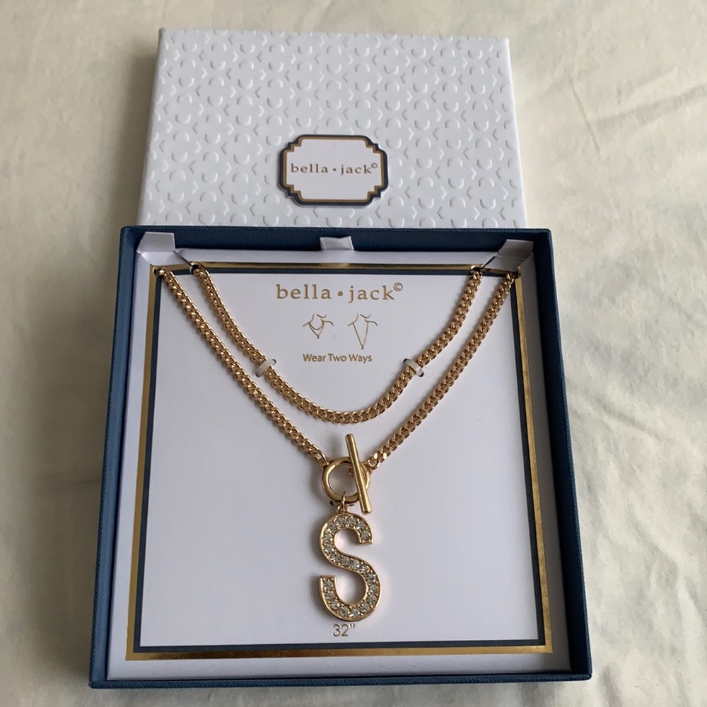 BELLA JACK | “S” Pendant Necklace 32”